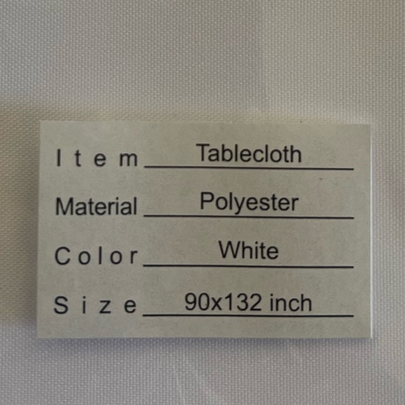 2 White Rectangle Table Cloths of 90 x 132 Inch  for 8 Foot Rectangle. - Picture 3 of 9